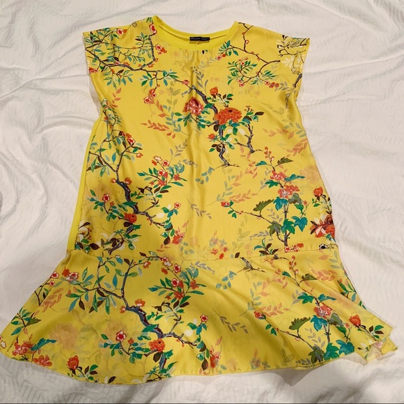 Yellow Floral Print Zara Dress - Picture 2 of 6
